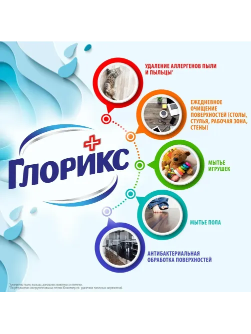Средство для мытья пола Глорикс Лимонная энергия 1л