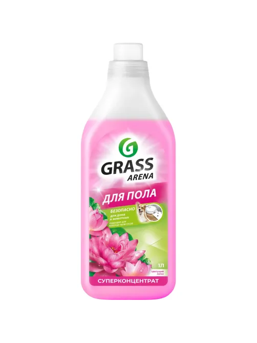 Средство для мытья пола Grass Arena с полирующим эффектом цветущий лотос 1л