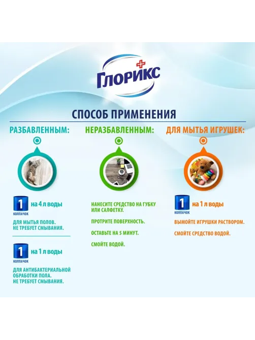 Средство для мытья пола Глорикс Лимонная энергия 1л
