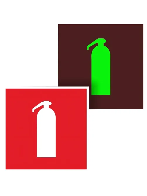 Знак безопасности F04 Огнетушитель (пластик,ф/л,200х200)