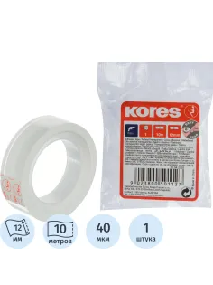 Клейкая лента канцелярская KORES 12ммx10м 50112