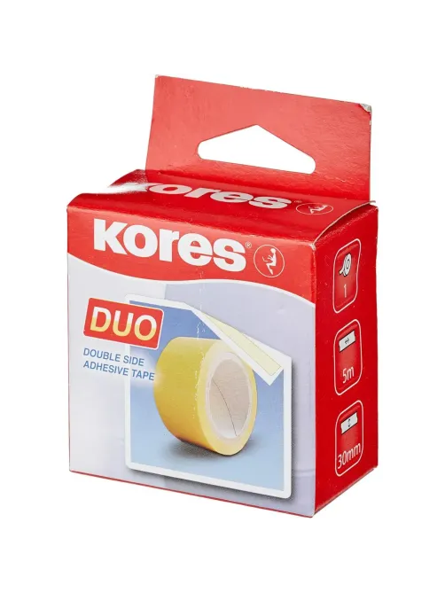 Клейкая лента канцелярская KORES двусторонняя 30х5 55530