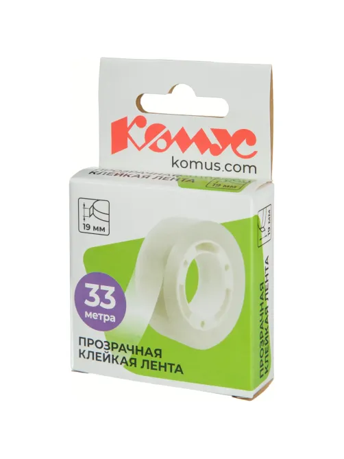 Клейкая лента канцелярская Комус 19x33