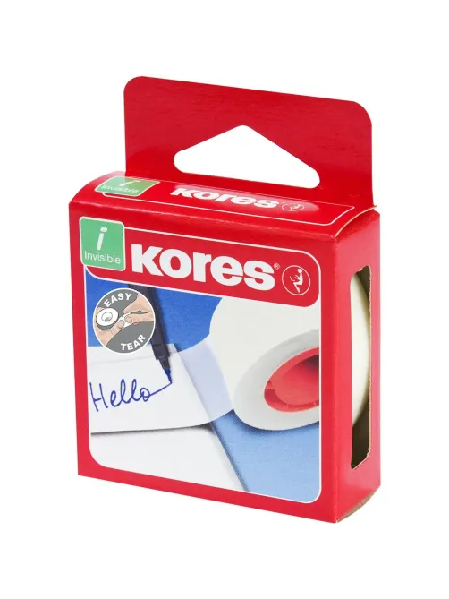 Клейкая лента канцелярская KORES 19х33 невидимая 53319