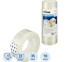 Клейкая лента канцелярская Unibob 15x33 (10шт/уп)