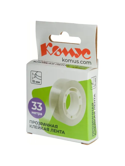 Клейкая лента канцелярская Комус 15x33