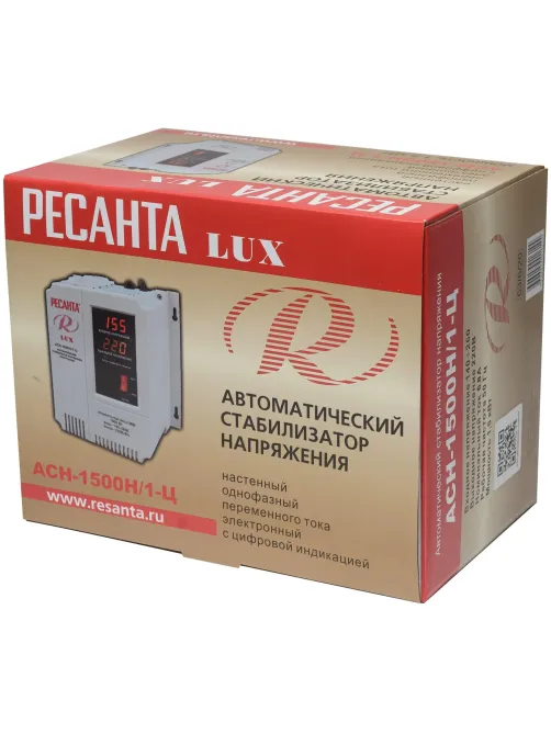 Стабилизатор РЕСАНТА настенный Lux АСН-1500Н/1-Ц (63/6/20)