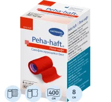 Бинт самофикс эласт 4м х 8см, красный, PEHA-HAFT