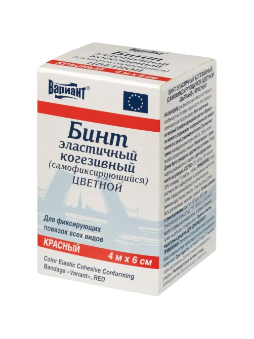 Бинт самофикс эласт 4м х 6см красный Вариант ШК60952