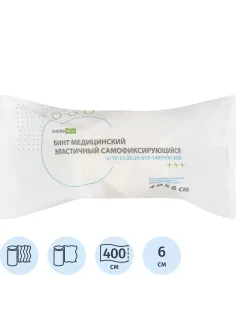 Бинт самофикс эласт 4 м х 6см EVERSMED