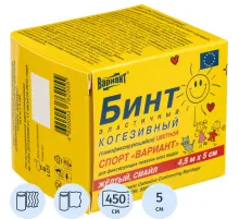 Бинт самофикс эласт 4,5м х 5см желт СпортСмайлВариантШК62055