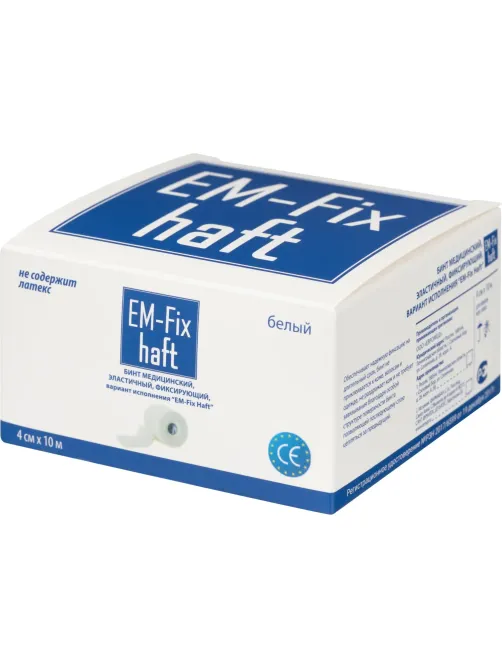 Бинт самофикс эласт 4см х 10м картон. уп.EM-FIX HAFT