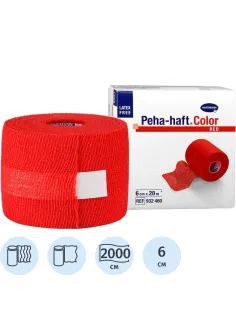Бинт самофикс эласт 20м х 6см, красный, PEHA-HAFT
