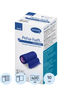 Бинт самофикс эласт 4 м х 10 см, синий, PEHA-HAFT 9324702