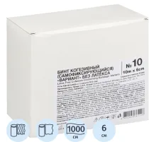 Бинт самофикс эласт 10м х 6см Вариант, 10 шт/уп, без латекса, ШК61126