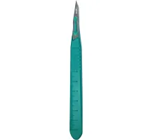 Скальпель хирург, однор., лезвие из нерж.стали р-11, RIBBEL 10шт/уп