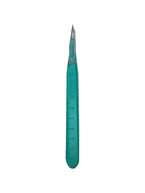 Скальпель хирург, однор., лезвие из нерж.стали р-11, RIBBEL 10шт/уп
