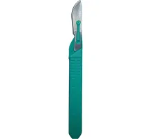 Скальпель хирург, однор., лезвие из нерж.стали р-22, RIBBEL 10шт/уп