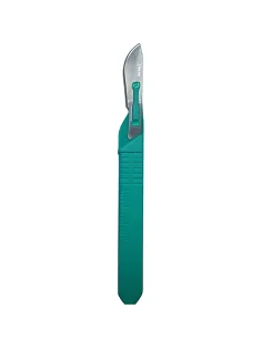 Скальпель хирург, однор., лезвие из нерж.стали р-22, RIBBEL 10шт/уп