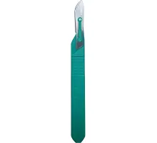 Скальпель хирург, однор., лезвие из нерж.стали р-21, RIBBEL 10шт/уп
