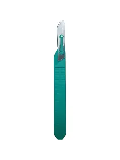 Скальпель хирург, однор., лезвие из нерж.стали р-21, RIBBEL 10шт/уп