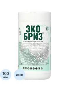 Салфетки дезинфицирующие Экобриз, туба, 100 шт/уп