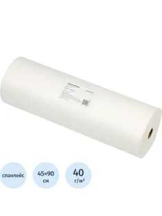 Салфетка спанлейс в рулоне 45х90, белый, пл.40, 100шт/рул, 10254(0513)