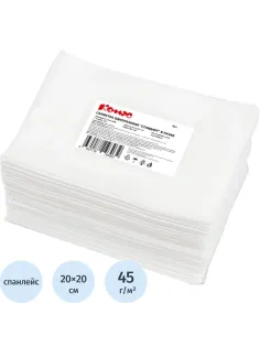 Салфетка Стандарт 20x20 см белый пл. 45 Комус 200 шт/уп