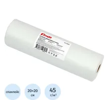Салфетка спанлейс в рулоне 20x20 см белый пл. 45 Комус 100 шт/рул