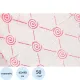 Салфетка спанлейс в рулоне 45х90, розовый, пл.50, 100шт/рул, 10269(0490)