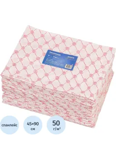Салфетка спанлейс 45x90 см, розовый, пл.50, 50шт/уп, 10268(0384)