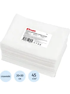 Салфетка Стандарт 20x30 см белый пл. 45 Комус 100 шт/уп