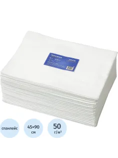 Салфетка спанлейс 45x90 см, белый, пл.50, 50шт/уп, 10257(0117)