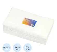 Салфетка спанлейс 35x70 см, белый, пл.60, тиснение, 50шт/уп, 10258(0131)