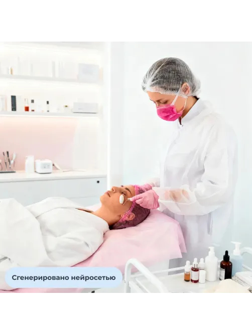 Шапочка Шарлотта неткан. белая, пл 12г 48 см Комус, 100шт/уп