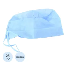 Шапочка Колпак (с отворотом) спанбонд пл.25г/м2, 50шт./уп.  Гекса