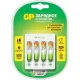 Зарядное устройство GP E411/75AAAHCCS-2CR1, 4 слота + 4 акк. 750 mAh