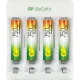 Зарядное устройство GP E411/75AAAHCCS-2CR1, 4 слота + 4 акк. 750 mAh