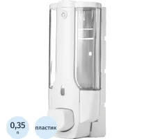 Дозатор для жидкого мыла 350мл пластик белый M-1628