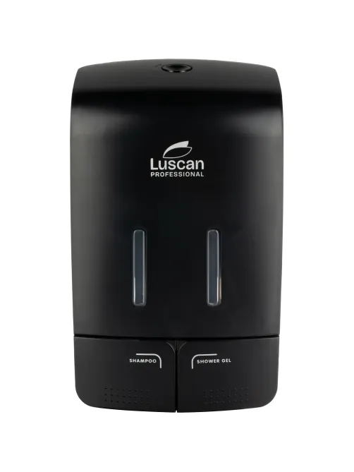 Дозатор для жидкого мыла Luscan Prof Etalon 2x550мл черный 151052