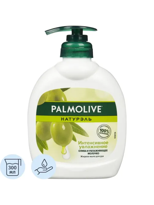 Мыло жидкое PALMOLIVE 300мл Олива+увлажняющее молочко с дозатором
