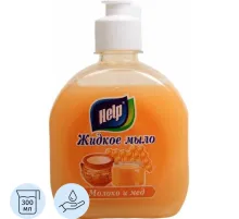 Мыло жидкое HELP 300мл флип-топ Молоко и мед