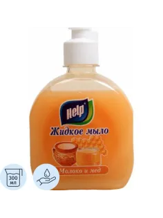 Мыло жидкое HELP 300мл флип-топ Молоко и мед