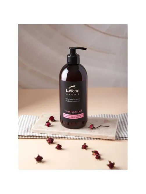 Крем-мыло жидкое парфюмированное Luscan Velvet Rosewood 450 мл c дозатором