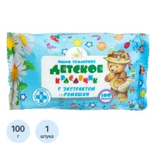 Мыло туалетное 100г Детское с экстрактом ромашки Меридиан