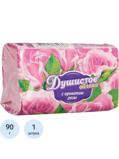Мыло туалетное Душистое облако с ароматом розы 90г