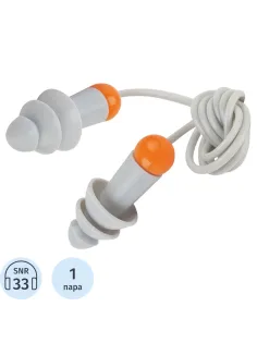 Беруши многоразовые силикон JetaSafety Sonido Max 33дБ без бокса(JEM31-b)