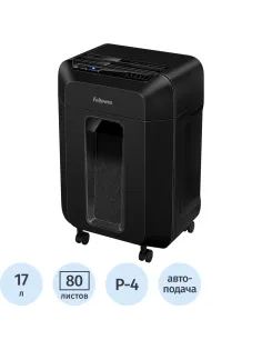 Шредер (уничтожитель) Fellowes AutoMax 80M, 4х12мм,4ур.секр,8лист,17л