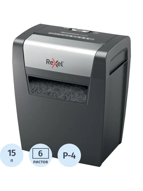Шредер (уничтожитель) Rexel Momentum X406 4ур.секр, 6 лист, 15л
