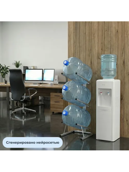 Стеллаж для бутилированной воды KD_Бридж-3 на 3 тары,цвет серый